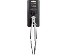 KitchenCraft KCPROTONGS23 Robuste Master Class Softgriff-Grillzange, Edelstahl, silber, 27 x 4 x 4 cm