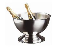 APS Champagnerkühler ca. Durchmesser 37 cm, Höhe 24 cm Edelstahl poliert 13,5 Liter Inhalt