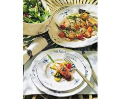 Villeroy & Boch Vieux Luxembourg Frühstücksteller, 21 cm, Premium Porzellan, Weiß/Blau