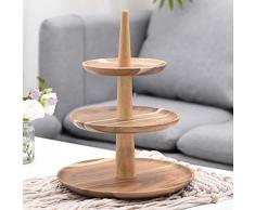 Sue-Supply 3-lagiger Tortenständer Tortenständer Aus Holz Obstteller Aus Holz Kann Als Tortenständer, Obstteller, Dessertteller, Speiseteller, Keksteller Oder Käseteller Verwendet Werden Suitable