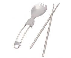 broadroot Outdoor zusammenklappbar Löffel 2 in 1 Stäbchen Camping Kochgeschirr