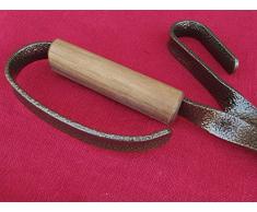 Grillzange V-Tong 43 cm Kupfer Hammerschlag BBQ Zange Modell Western mit Griff aus Nußholz