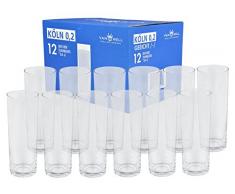 12 Kölner Stangen Kölsch Kölschgläser Köln Bier Brauerei Glas Gläser 0,2 Geeicht