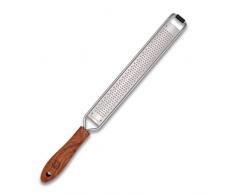 Kitchen Ninja - Feine Reibe mit Edelstahl-Klinge und Holzgriff (perfekt für Parmesan, Muskatnuss, Zitronen, Ingwer und Knoblauch)