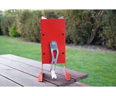 Feucht Obsttechnik KNACKI Junior - Wal- und Haselnuss Knackmaschine - Hazelnut Man - das Original Made in Germany Der Profi Nussknacker zum einfachen knacken von Haselnüssen (Model 2019Vito) Rot