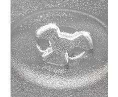 vhbw Glas Mikrowellen-Teller 27cm mit Y-Aufnahme für Mikrowellen von Bosch, Siemens, AEG, Severin, Panasonic, Samsung, Clatronic, LG, Bomann