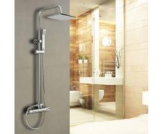 Generic.. Atic T chrom Thermostat Twin Ostati Overhead mit Twin Show Mischarmatur mit Brause Kopf Bar Set Ventil Bar-Set New ET New..