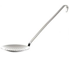 RÖSLE Haken Schaumlöffel Ø 12 cm, Edelstahl 18/10, flach und grob gelocht, Gastroqualität, spülmaschinengeeignet