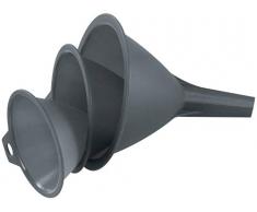 Fackelmann Trichter-Set, Einfülltrichter für Flaschen und Gläser (Farbe: Grau), Menge: 3 Stück