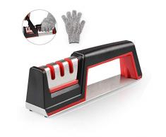 Innoo Tech Messerschärfer, 3 Stufen Messerschleifer, Knife Sharpener Messerschaerfer, rutschfeste Basis, ideal für Edelstahlmesser Aller Größen