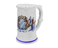 Geschenkbox Der Zauberkrug Maßkrug Bierkrug Vexierkrug aus Porzellan 720 ml