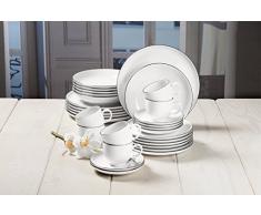 Seltmann Weiden - Lido Black Line - Kombiservice 30-teilig - Porzellan