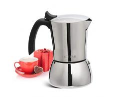 CHISTAR Espressokocher Mokkakanne Edelstahl Espresso Maker 6 Tassen(300ml), Induktion