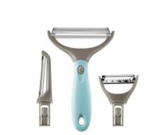 Gemüseschäler-Set – Kartoffelschäler – 3-in-1 Edelstahl Julienne Shredder – Bestes Gemüse und Obst Küchenschäler Werkzeug