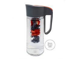 Cucina Sana Tritan 2 Liter Karaffe mit Einsatz - 100% BPA-frei für Wasser, Limonade, Apfelschorle, Früchte, Tee, Säfte und Eiswürfel (austauschbar) - Orange
