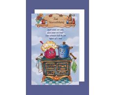 Vermählung Hochzeit Karte Grußkarte Humor Kochtöpfe 16x11cm