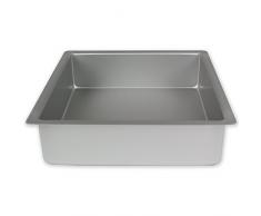 PME SQR124 Quadratische Backform aus eloxiertem Aluminium, 305 x 305 x 102 mm, Silver, 30 x 30 x 10 cm
