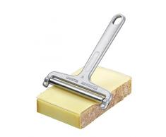 Westmark Käseschneider mit Rolle und Schneiddraht, Variable Schnittstärke, Rostfreier Edelstahl/Aluminium, Retro-Design, Rollschnitt, Silber, 7100RT60