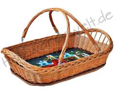 ForYourProtection Weidentablett mit Bügel Tablettkorb Korbtablett Tablett Weide Serviertablett RR