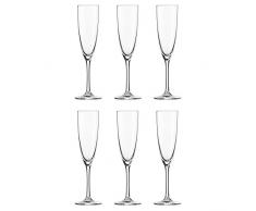 Classico Sektglas/Champagnerglas 6er Set, transparent Tritan® Kristallglas 210ml H 24,2cm Ø 7cm mit Moussierpunkt