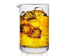 Cocktail-Rührglas mit Kristallen, nahtloser Mischkrug mit dickem Boden, Premium Rührglas für Zuhause und Bar, 570 ml, perfekter Yarai Stil Krug zum Rühren von Getränken