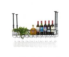 Giow Weinregale, höhenverstellbare Weinregale an der Decke, Wandregal, Aufbewahrungsregal für Weingläser, Schalen für Kelchgläser, Schaufenster für Bardekoration