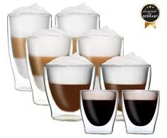 DUOS 8er-Set doppelwandige Thermo-Gläser 2X 80ml, 2X 200ml, 2X 310ml,2X 400ml