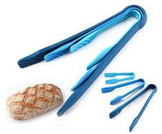 Küchenzange, BPA-freie BBQ-Zangen Grillzange Salatzange Mehrzweckzange Zange aus hochwertigem Edelstahl und hitzebeständigem Silikon, ideal für Grillen Kochen Servieren - 3 Pack (14cm,20cm & 25cm）