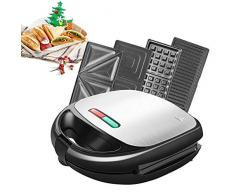 NWOUIIAY Sandwich-Toaster Sandwichtoaster Sandwich Waffles Plate 4 IN 1 850W Sandwichmaker mit 4 antihaftbeschichteten und herausnehmbaren Kochplatten