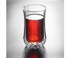 Yunduojia 250 ml zweischichtiges Whiskyglas Bar Weinglas, handgemachte hitzebeständige Kaffeesuppe Heiße Kakaotassen, Cappuccino-Tassen Latte-Tassen, Teemilch