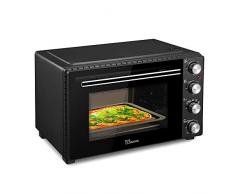 Kleiner Backofen | Mini-Backöfen| Mini Backofen |35 Liter | Mini Pizza-Ofen| Minibackofen | Backofen | Doppelglastür | herausnehmbares Krümelblech | Innenbeleuchtung | 3D Umluft | 1700 Watt