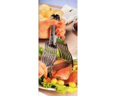 MAAJ® BRATENZANGE/TRANCHIERHILFE AUS EDELSTAHL - MADE IN ITALY