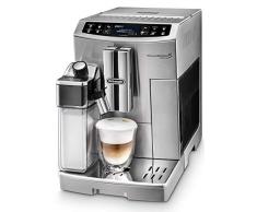 DeLonghi Primadonna S Evo ECAM 510.55.M Kaffeevollautomat mit Milchsystem, Cappuccino und Espresso auf Knopfdruck, 2,8 Zoll Touchscreen Display und App-Steuerung, Edelstahlgehäuse, silber