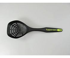TUPPERWARE Griffbereit Schaumlöffel Tief schwarz-gelb Abtropflöffel Löffelsieb 8846