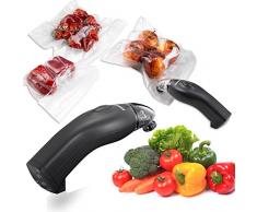 Melissa 16310179 Vakuumiergerät für Lebensmittel, Hand Vakuumierer kabellos ideal für Sous Vide Elektrischer Handvakuumierer, batteriebetrieben Elektrischer Vakuumierer