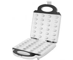 Unold 48360 Zaubernuss Waffeleisen für Oreschki, Antihaft-Beschichtung, automatische Temperaturregelung, wärmeisolierter Griff, 1.400 Watt, silber/weiß