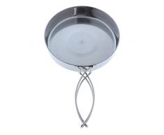 Injoyo Edelstahl Pfanne Camping Bratpfanne Faltbar Kochtopf mit Klappgriff, Outdoor Geschirr