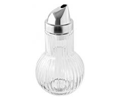 Fackelmann Zuckerdosierer RUBIN, Zuckerstreuer aus Glas, Zuckerspender für exaktes Dosieren (Farbe: Silber/Transparent), Menge: 1 Stück