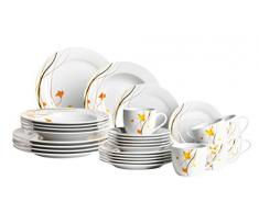 Mäser, Serie Akadien, Kombiservice 30-teilig, Porzellan Geschirrset für 6 Personen