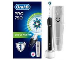 Oral-B PRO 750 Special Edition Elektrische Zahnbürste mit Reise-Etui, schwarz