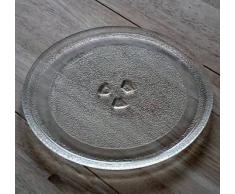 DIMSTAL 31,5 cm Universal Mikrowelle Ersatz Drehteller Glasteller Ersatzteil Microwelle Ersatzteller mit 31,5cm Durchmesser Teller Mikrowellenteller Microwellenteller