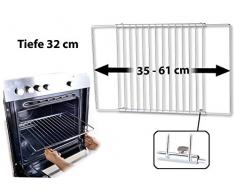 Rosenstein & Söhne Backofengitter: Universal-Backofenrost, ausziehbar von 35-61 cm, 32 cm tief (Backblech)