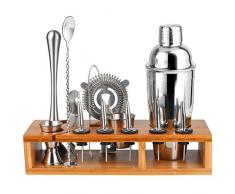 Like-very Cocktailshaker Geschenk Edelstahl 13-teiliges Cocktail Bar Set Bar Zubehör Cocktailset Groß Cocktail Shaker Mixer Männer und Frauen