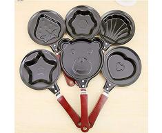 LTJY Augenpfanne Spiegelei-Pfanne für Eier Crepepfanne für Gas Induktion Antihaftbeschichtete