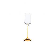 CRISTALICA Likörglas Likörkelch Charisma Schnapsglas Aperatif 100ml klar Stiel orange
