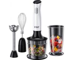 Russell Hobbs Stabmixer 3-in-1 Horizon (Zerkleinerer, Mixer- & Schneebesenaufsatz), BPA-freies & spülmaschinenfestes Zubehör, Pürierstab f. Smoothie, Suppen, Joghurt, Saucen, Babynahrung 24710-56