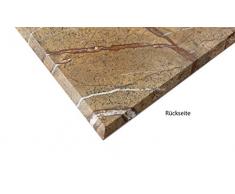 Servierplatte aus massivem braungeädertem Marmor, Naturstein Unikat Steinmetzarbeit, quadratisch, massiv, elegant, als Teller, Platzteller, Käseplatte Wurstplatte Aufschnittplatte oder Sushiplatte für Ihre Festtafel 28 x 28 x 1,5 cm, 4,5 kg