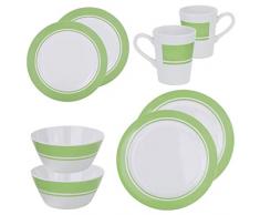 10T DW Beechnut 8 tlg Melamin Geschirr-Set Campinggeschirr für 2 Mann 4x Teller 2x Tasse 2x Schüssel