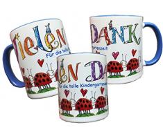 Keramiktasse, Vielen Dank für die tolle Kindergartenzeit, Rosirosinchen, Abschiedsgeschenk für Erzieherin