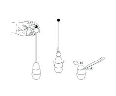 Take2 Clack, Eierknacker mit weißem Keramik-Ei Eieröffner, Edelstahl, bunt,Silber, 29.5 x 4.5 x 4.5 cm